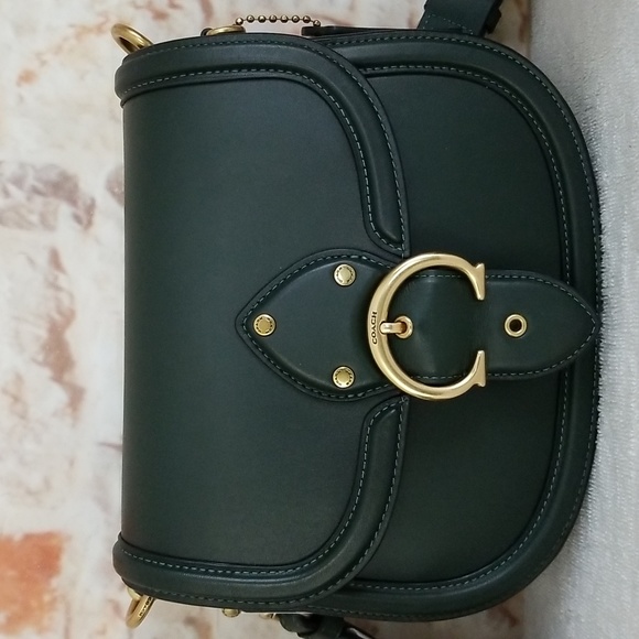 New Coach Beat Saddle Leather Shoulder Bag - Picture 3 of 13